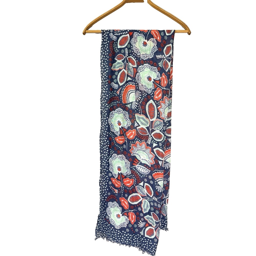 Vera Bradley Women Paisley Floral Scarf Boho Shawl Wrap Cottagecore Light Layers